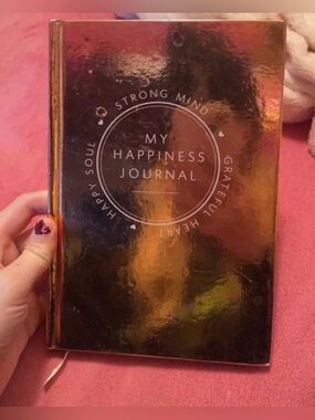 My Happiness Journal - Metallic Rose Gold Hardcover Notebook